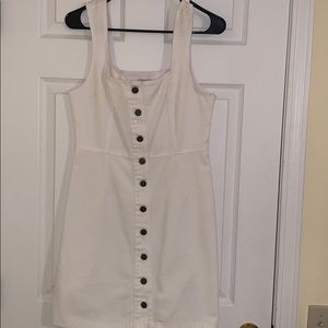 White Jean button down dress